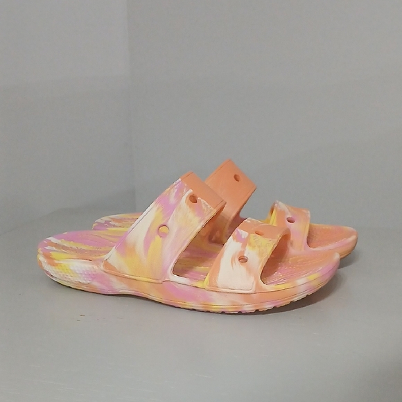 Iconic crocs Colorful Slide Sandals, pre-loved Sz6 , excellent conditions - Picture 1 of 6